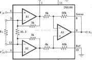 INA166设计的信号和电源基本连接电路原理图
