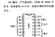 数字电路中的74系列数字电路74285,4×4位并行二进制乘法器（产生低位积）