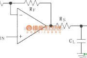 增益可调放大中的由MAX4180～MAX4187采用隔离电阻Rs构成的驱动电容性负载电路