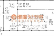 光敏二极管、三极管电路中的利用电池供电的同步闪光灯电原理图