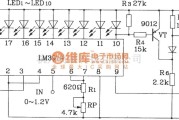 LED电路中的LM3914构成点显示、线溢出的LED显示电路