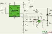 LED电路中的基于LM2734的LED恒流驱动电路图