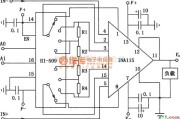 运算放大电路中的INA115组成的开关增益放大电路图