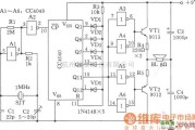 多谐振荡产生中的由CC4040构成的电子校音器电路图