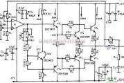 音频电路中的由运放和多个晶体管组成的10W功率放大器电路原理图