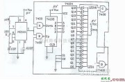 LED电路中的NE555和74LS00等制作LED跑马灯电路图