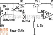 专用测量/显示电路中的调节简单的高输入阻抗双波线性检波电路(RC4558DN)电路图