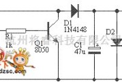 LED电路中的白光LED1.5V手电筒电路图