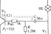 振荡电路中的简单的互补管多谐振荡器电路图