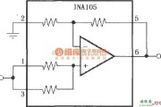 仪表放大器中的增益为2的精密放大电路(INA105)