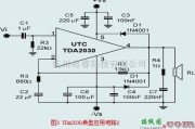 音频电路中的简单TDA2030音频功率放大电路