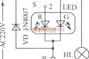 LED电路中的交流电源工作状态指示电路