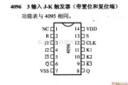 数字电路中的4000系列数字电路,4096,3输入J-K触发器(带置位和复位端)