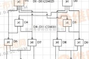 数字电路中的由CD4001和CD4025组成的偶数译码电路图