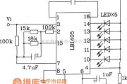 LED电路中的LB140五位LED电平指示驱动集成电路典型应用电路图