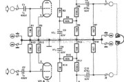 耳机放大中的双三极管ECC822电子管组成的OTL耳机放大器电路图