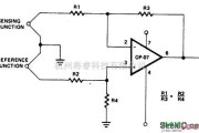 线性放大电路中的高稳定度热电偶放大器电路