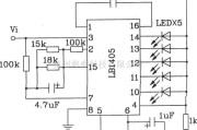 LED电路中的LB140五位LED电平指示驱动集成电路典型应用电路