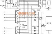 专用测量/显示电路中的多路电压巡回检测电路(NE555、CD4066)电路图