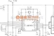 特种集成传感器中的单片射频收发器nRF401的典型应用电路