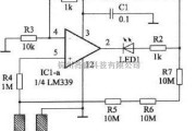 开关电路中的双触片电阻桥触摸开关电路图