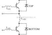 IGBT应用电路中的两单元IGBT模块的寄生电感电路图