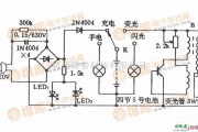 LED电路中的由简单的元件构成的LK-02型三用灯电路图