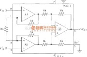 仪表放大器中的INA217信号和电源的基本连接电路