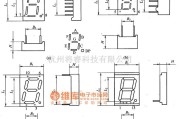 LED电路中的FR系列单位LED数码显示器外形电路图