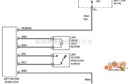 奥迪中的奥迪A4-97加热门锁电路图