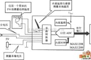 温度传感电路中的采用MAX1298／1299构成温度／电压检测系统电路图