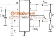 稳压电源中的MPC1000构成的2～35V、10A可调稳压电源电路图