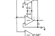 运算放大电路中的带极性检测的绝对值放大器电路图