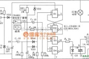 开关电路中的由CD4001组成的卫生间门控照明排气开关电路图