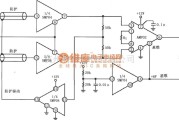 采样保持放大电路中的由SMP04与仪表放大器构成的具有防护驱动的+12V单电源采样仪器放大电路