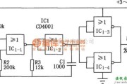 遥控发射中的CD4001组成的单通道调制器电路图