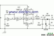 电源电路中的采用振荡器74HC14的升压5V至30V电路