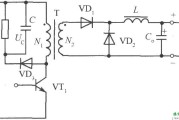 带有RC和二极管钳位电路的单端正激变换器电路