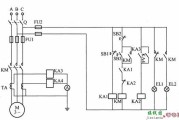 带过流保护的电动机单向转动控制电路接线图