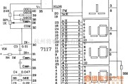 数字万用表电路中的由3 1/2双积分式A／D转换器ICL7117组成的数字电压表电路图