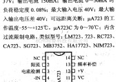 电源电路中的调压器.DC-DC电路和电源监视器引脚及主要特性 μA723/723C 稳压器系列