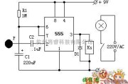 开关电路中的触摸延时开关电路图