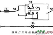 三地控制灯接线图