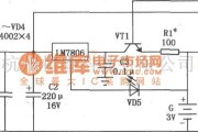 充电电路中的LM7806构成的全自动镍镉电池充电电路图