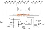 LED电路中的RY927多段LED驱动线性显示器典型应用电路