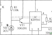 光敏二极管、三极管电路中的光敏二极管组成的防盗报警器电路