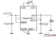 LED电路中的MAX1595驱动白光LED电路图