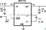 电源电路中的利用MAX172构成的微型极性反转电源电路