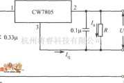 稳压电源中的三端固定输出集成稳压器组成的恒流源电路图