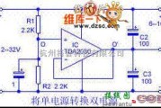 电源电路中的TDA2030将单电源转换双电源电路图